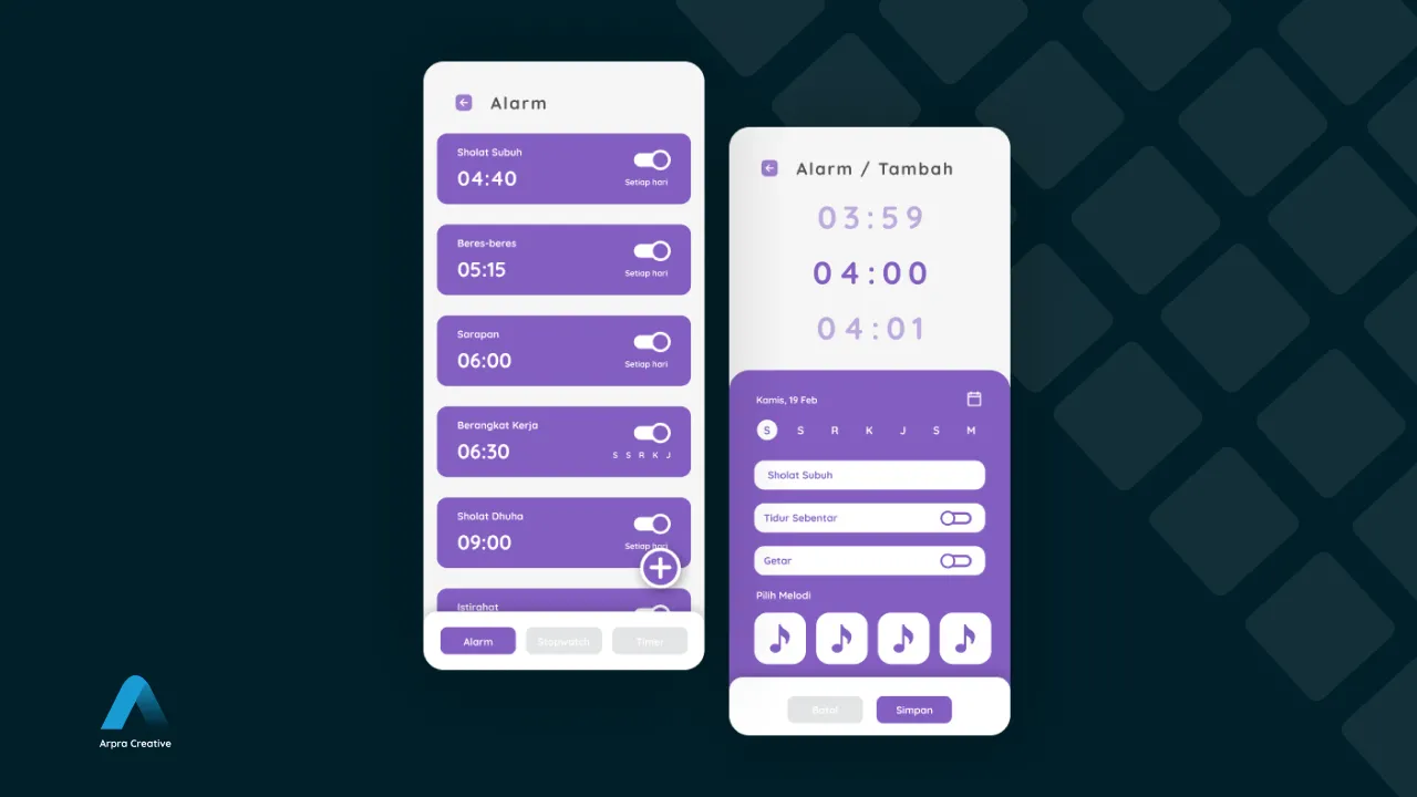 Alarm App Design